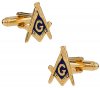 Men's Masonic Cufflinks in Gold - Made in USA