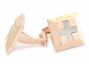 Mother of Pearl Cross Rose Gold Cufflinks