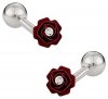 Rose Cufflinks with Crystal