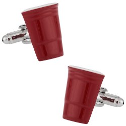 Red Party Cup College Beer Drinking Cufflinks
