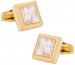 Gold Mother of Pearl Square Cufflinks
