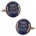 Lincoln Head Cent Painted Penny Cufflinks