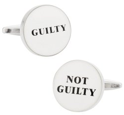 Guilty / Not Guilty Cufflinks - Gift for Judges & Lawyers
