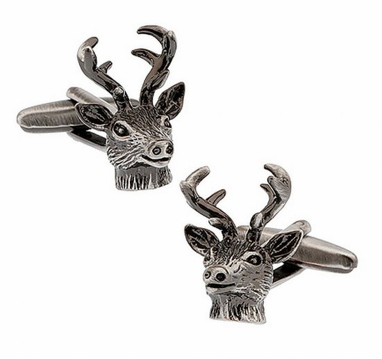 Buck Deer Head Cufflinks for Hunters
